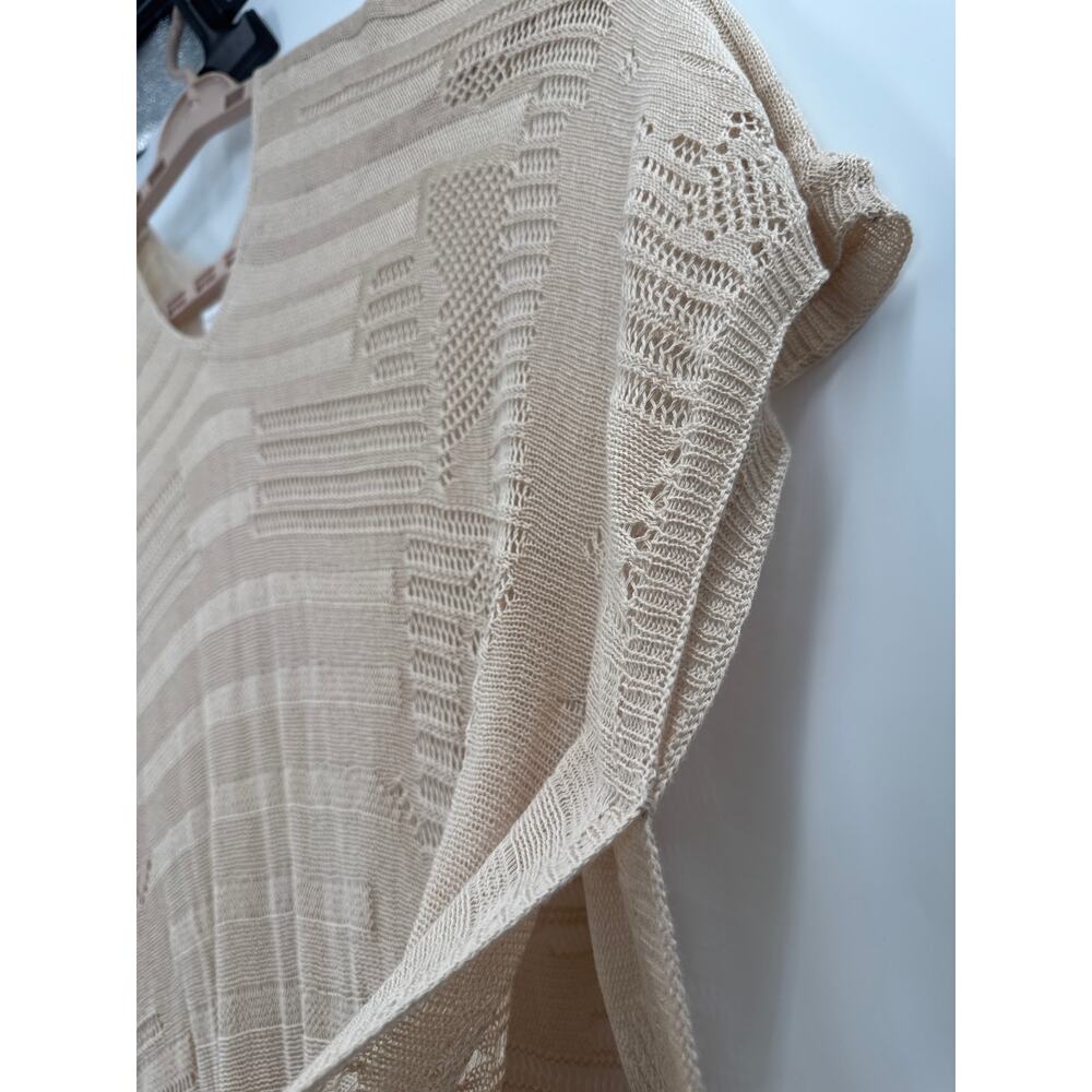 MerSea souk loose knit tunic poncho cover up beige size one size - Picture 7 of 9